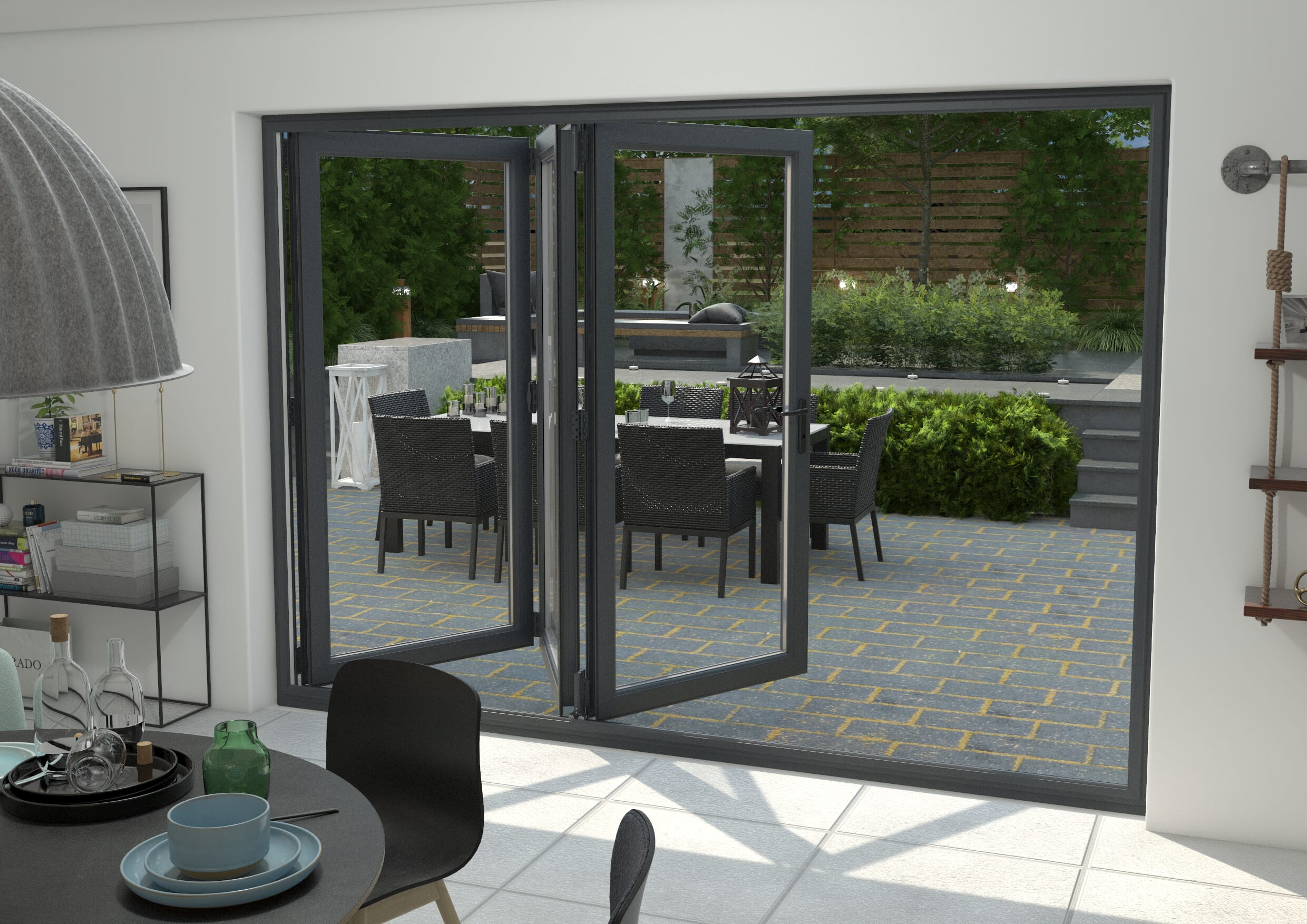 Part Q Grey 3000mm Upvc Bi Fold Door Open Out 3r Bifold Doors At Climadoor