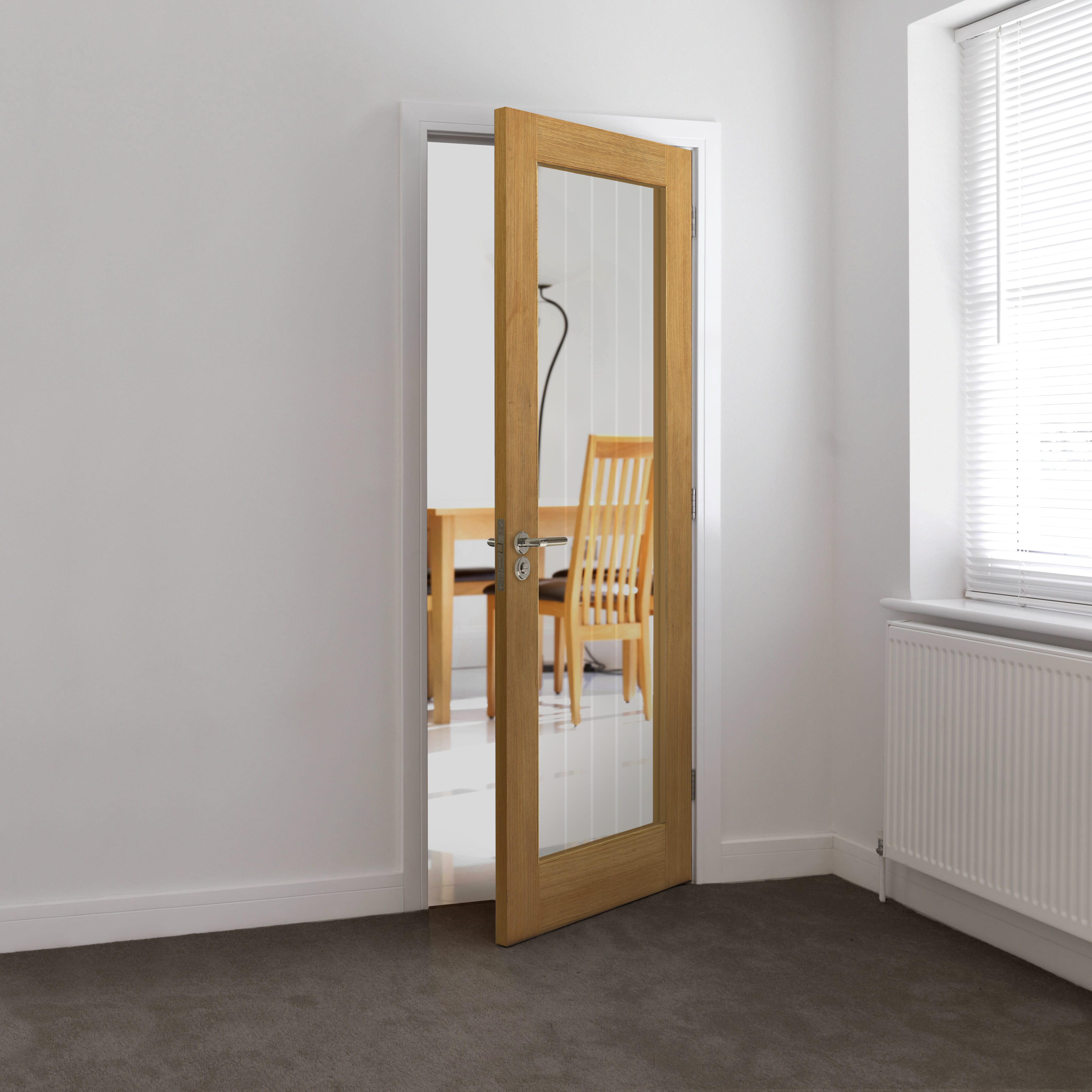 Oak Thames Light Glazed Fire Door At Vivid Doors