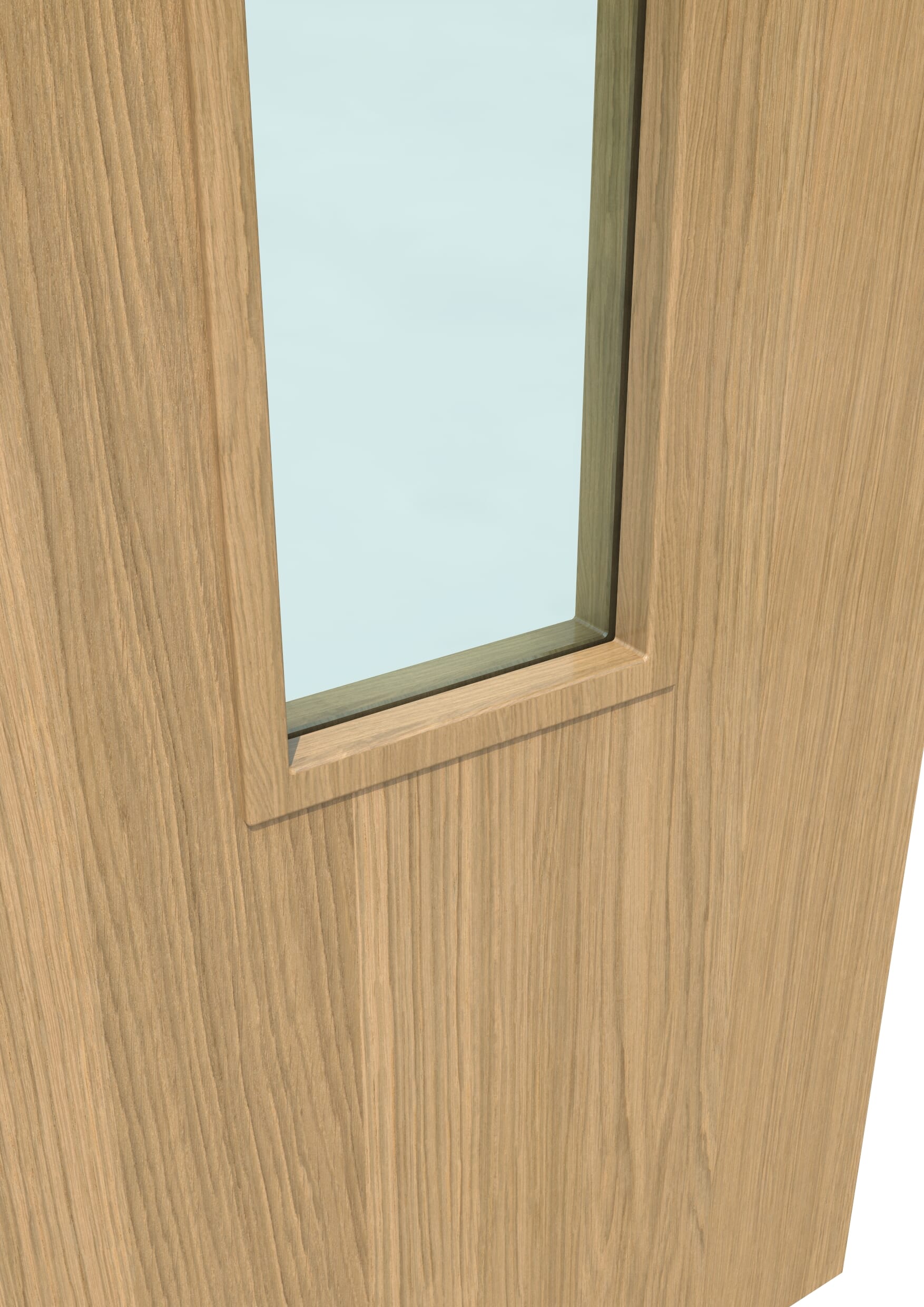 Flush Oak Prefinished 1los Clear Glazed Fire Door At Express Doors Direct