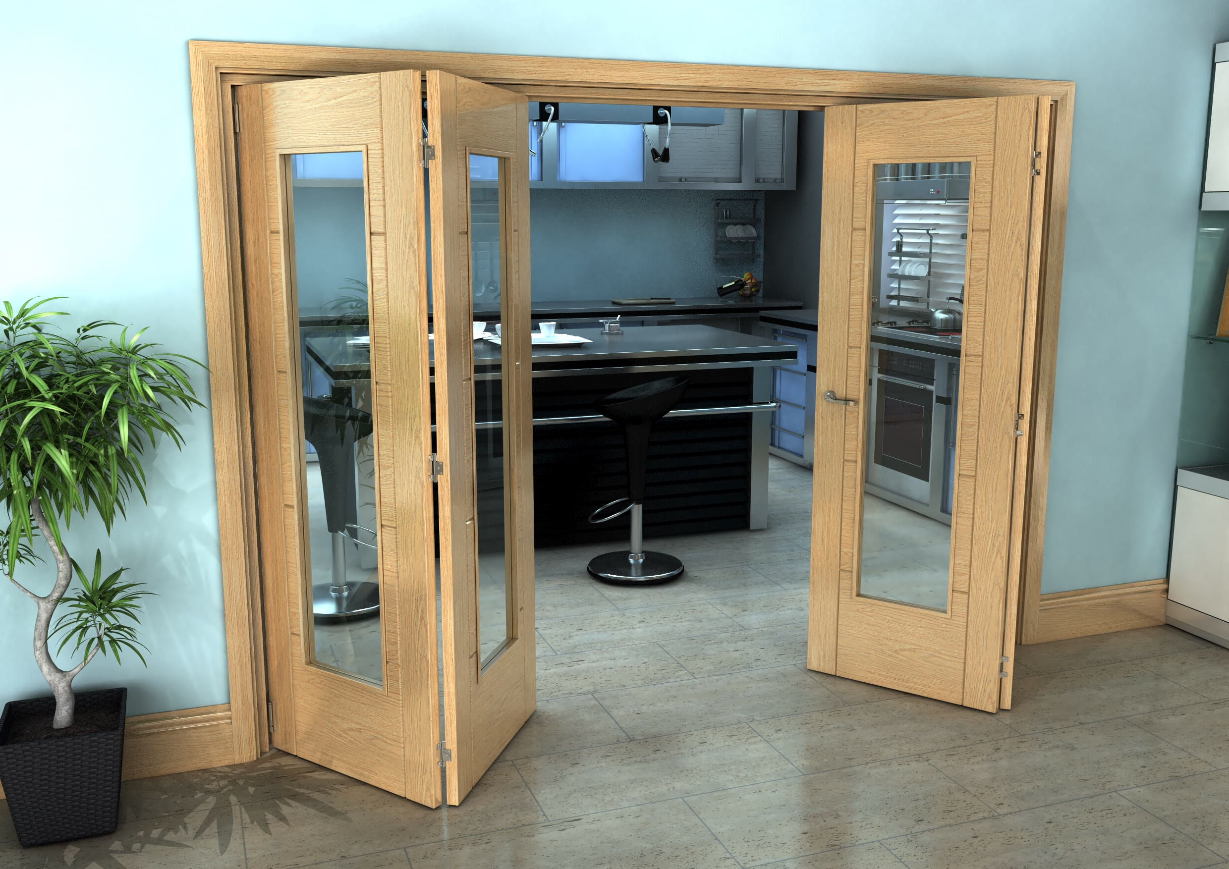 X X Mm Iseo Oak P Clear Roomfold Grande At Vivid Doors