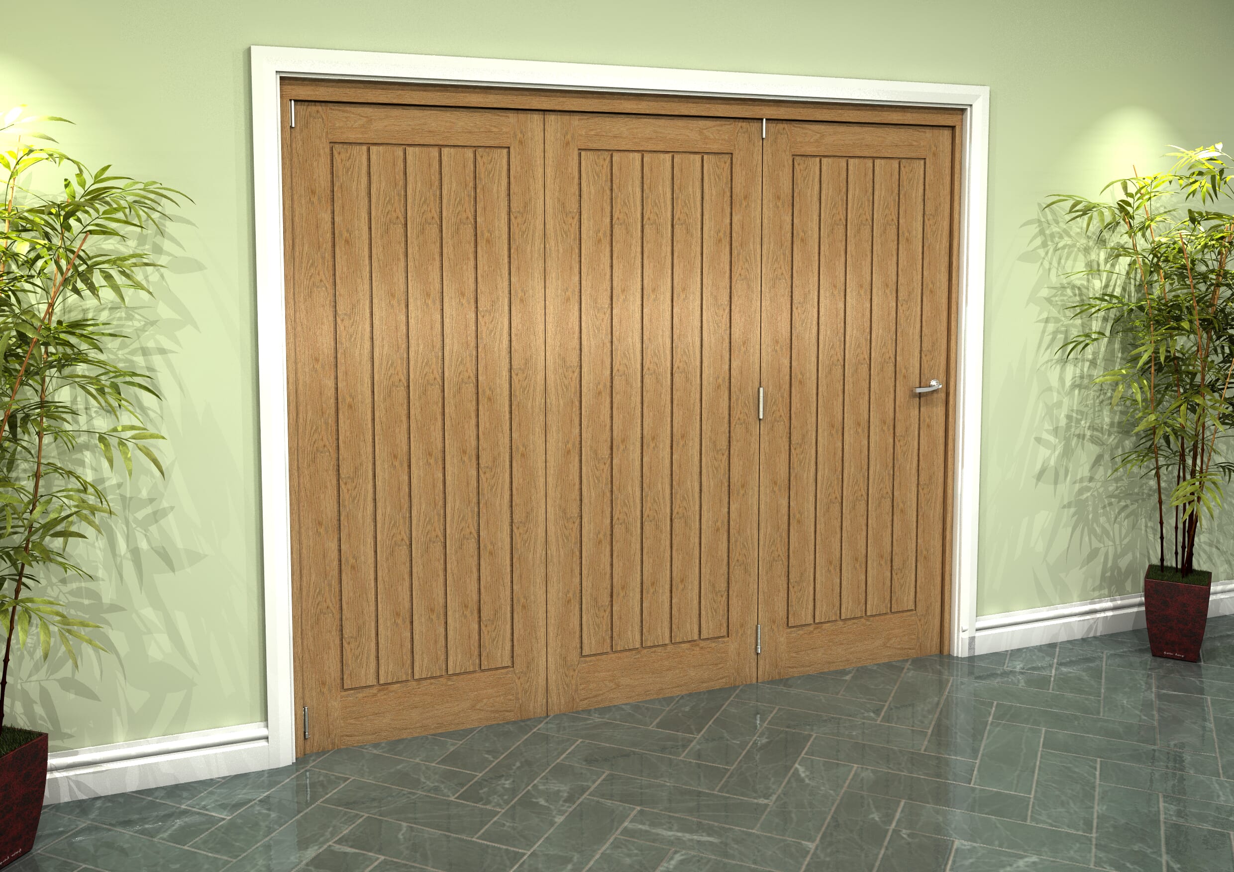 Prefinished Mexicano Oak Door Roomfold Grande X Mm Doors