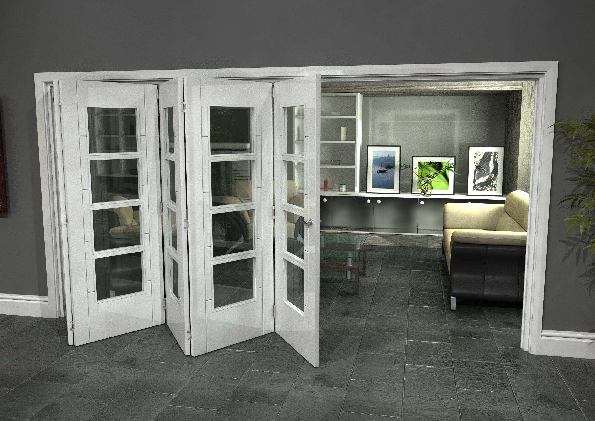 X X Mm Iseo White L Clear Roomfold Grande At Climadoor