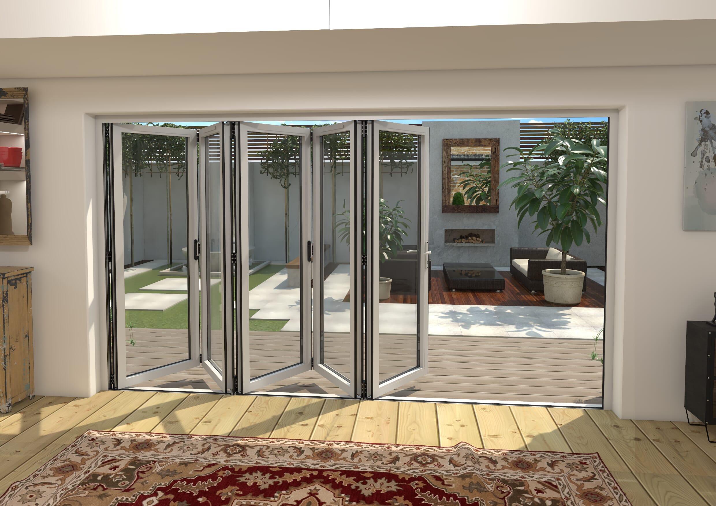 Part Q Mm White Aluminium Bifold Doors Right Bifold Doors At