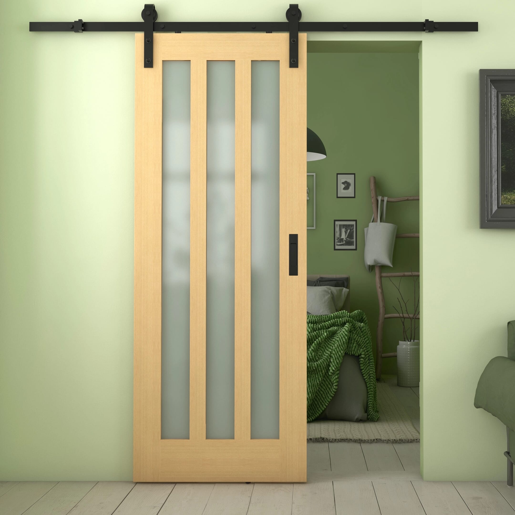 X X Mm Aston Oak Frosted Glass Sliding Barn Door At Climadoor