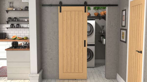 Mexicano Oak Sliding Barn Door