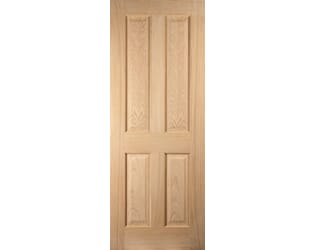 Oregon Oak 4 Panel 35mm Fire Door
