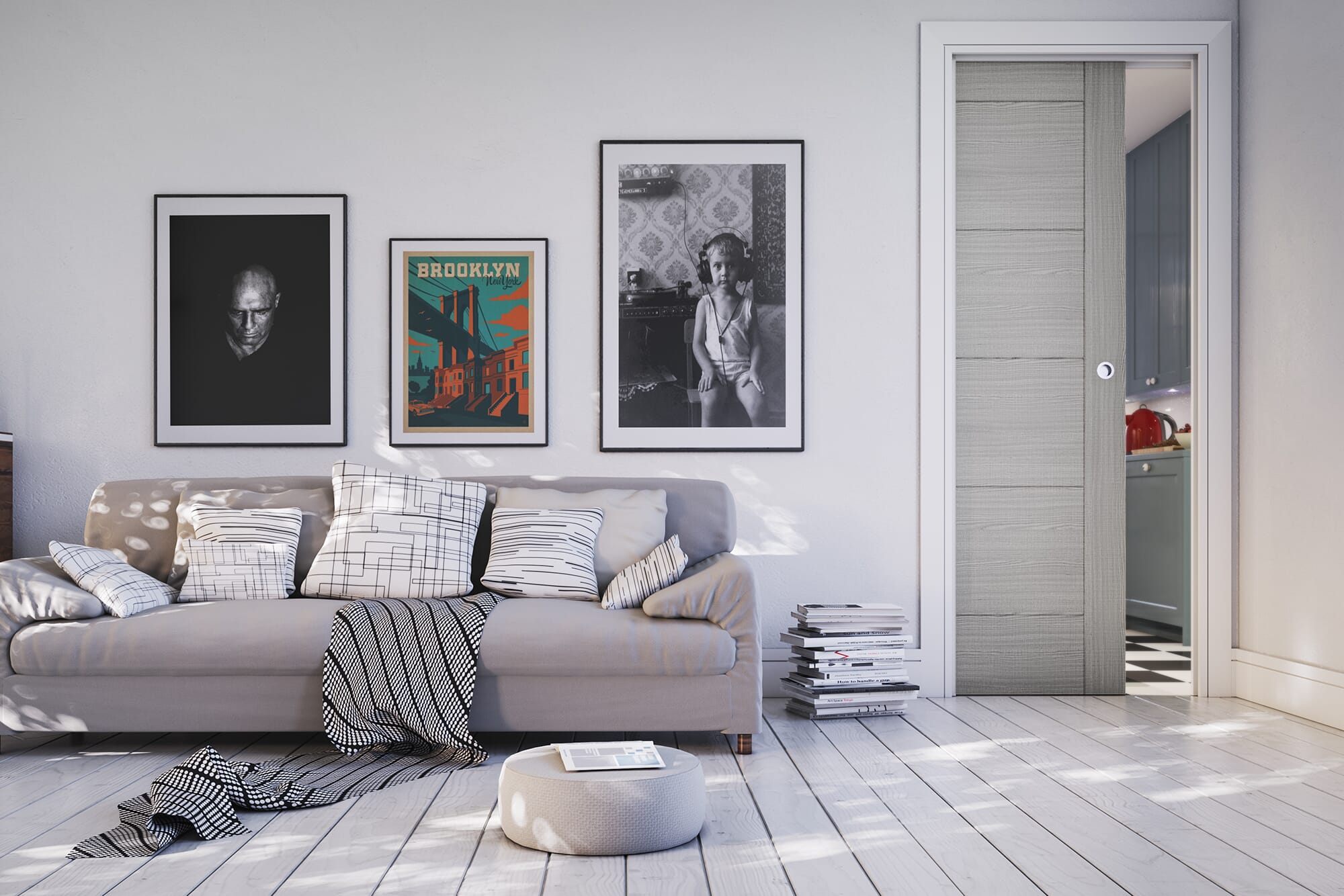 Montreal Light Grey Ash - Prefinished Internal Doors