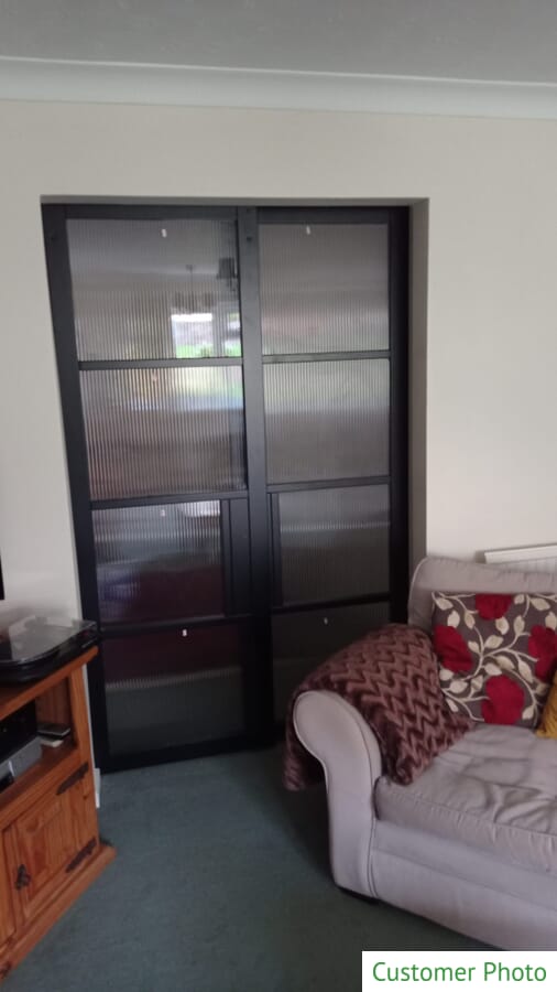 Chelsea Reeded Glazed Black Door