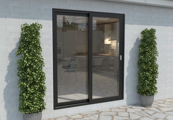 Plain Aluminium Glass Swing Door, for Office, Thickness: 5-6 Mm