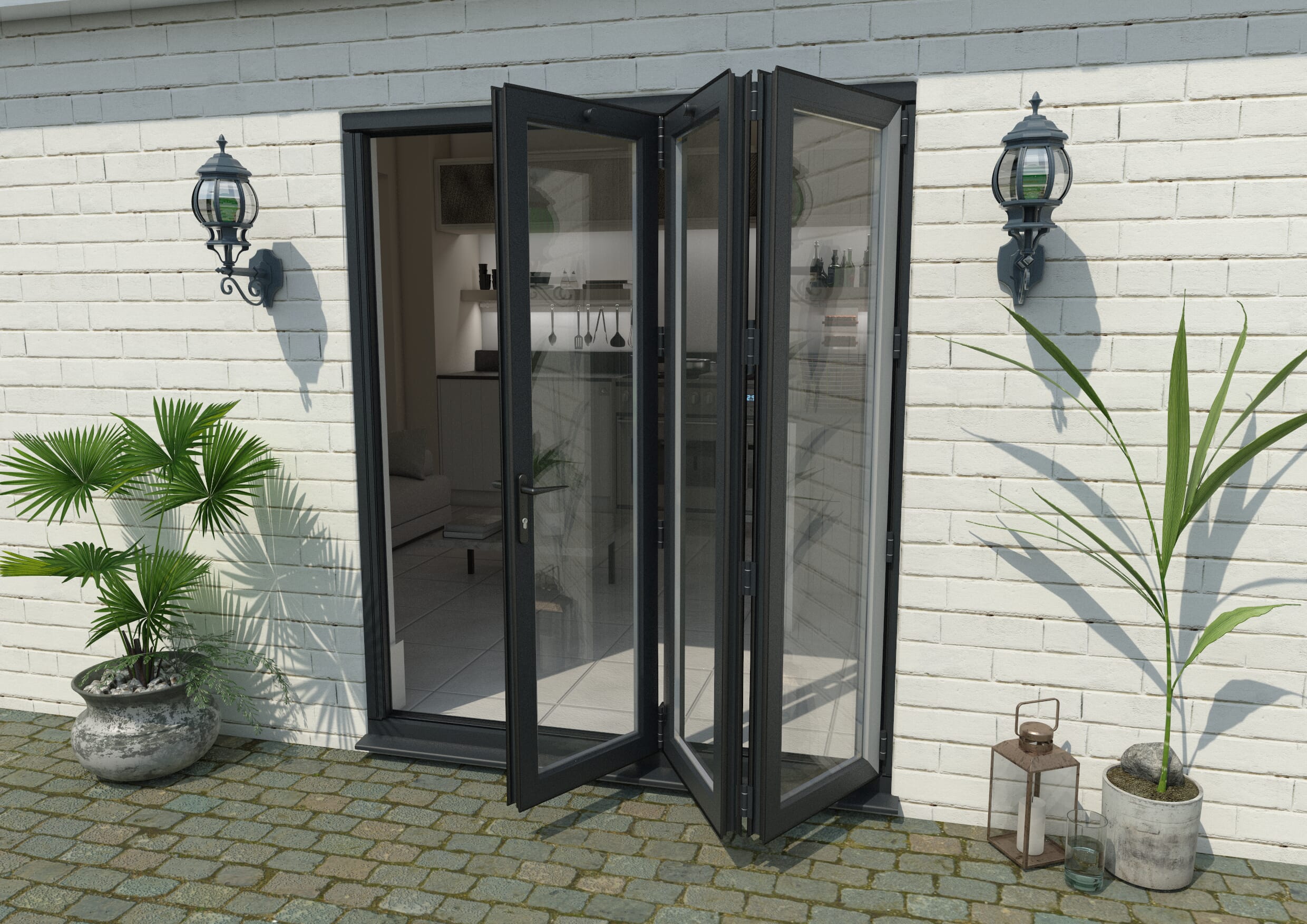 Patio Doors Aluminium uPVC External Folding Sliding Doors Vivid Doors