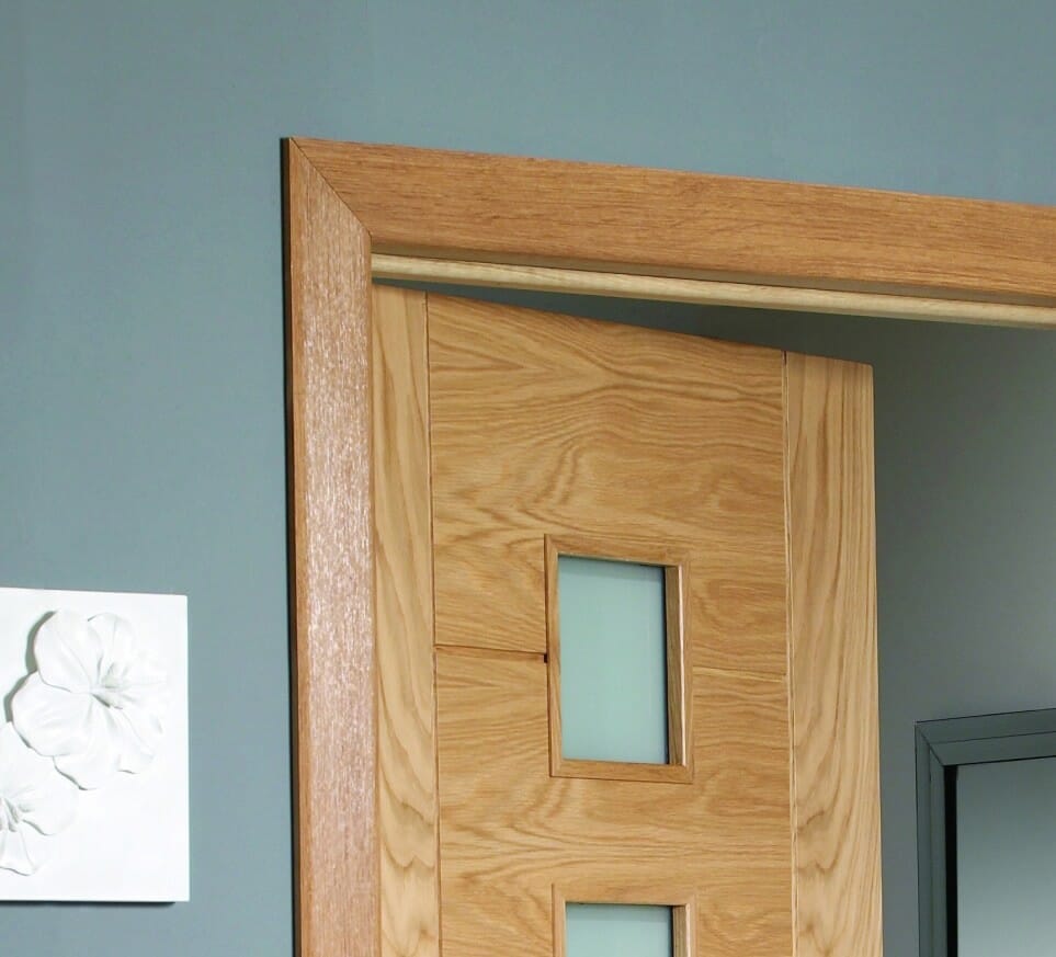 Xl Oak Door Modern Architrave Set Prefinished