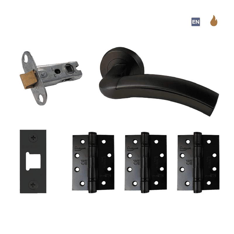Matt Black Kedleston Handle Pack at Vibrant Doors
