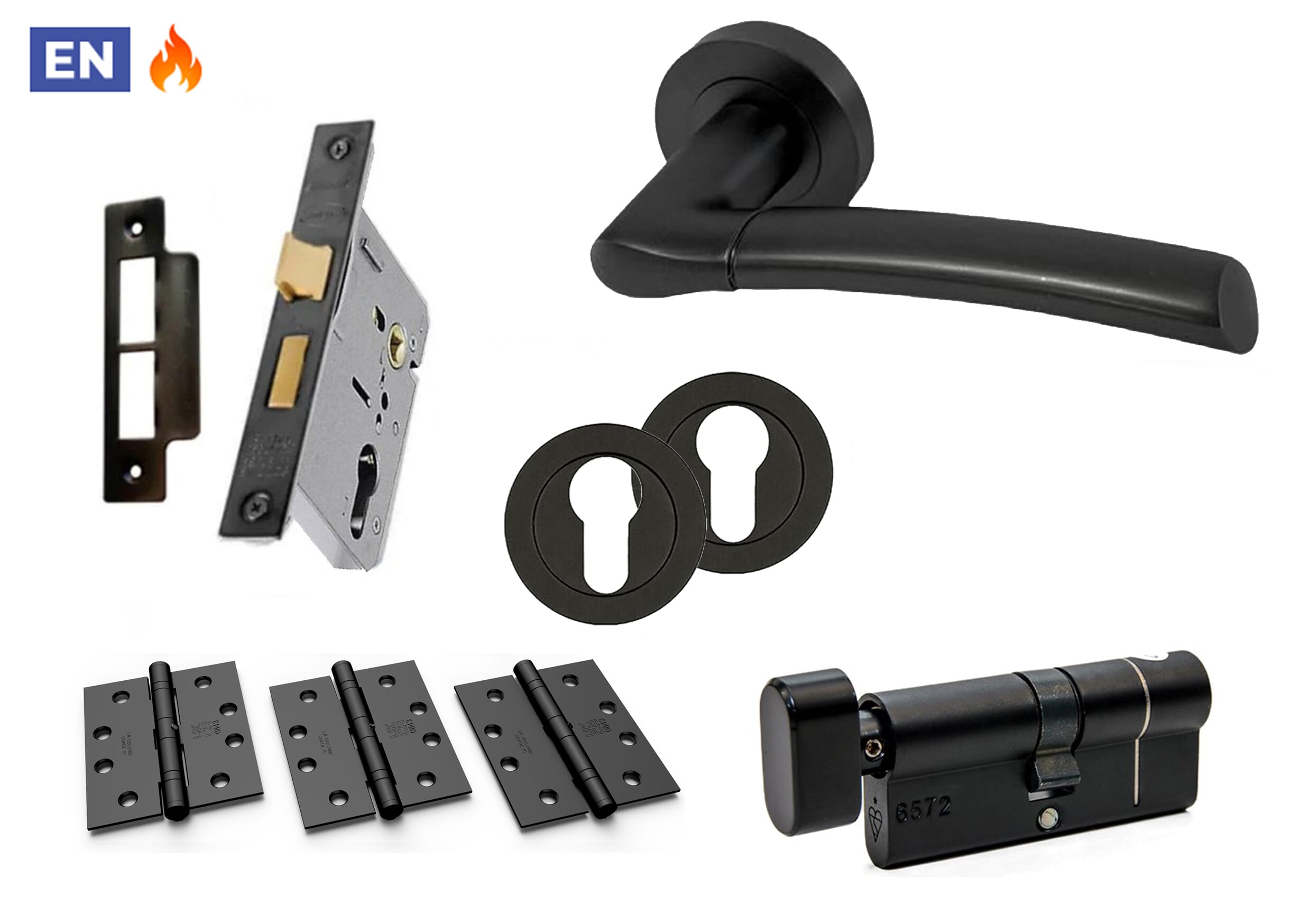 FD30 Fire Door Euro Sash Lock Pack