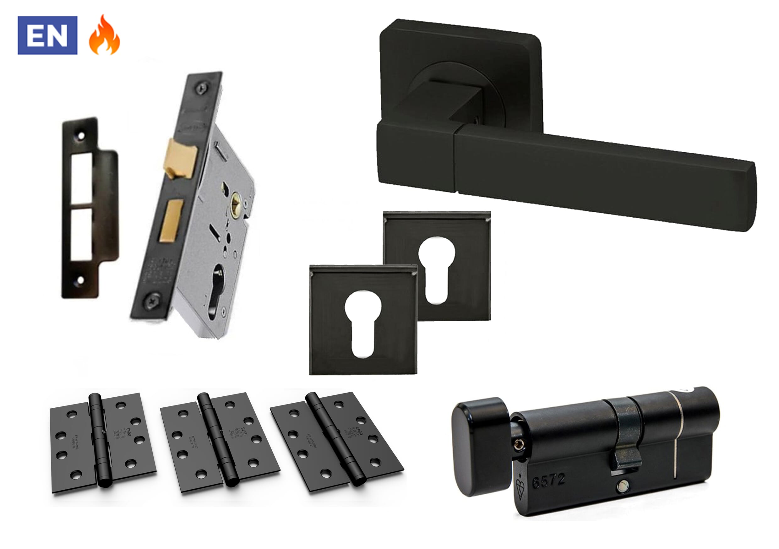 FD30 Fire Door Euro Sash Lock Pack