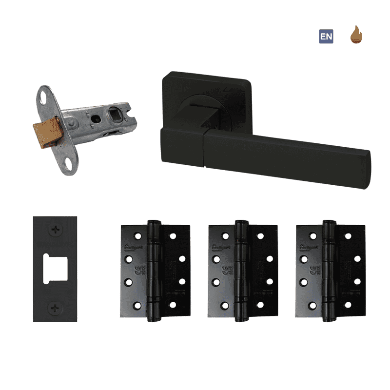Repton Matt Black Handle Pack at Vivid Doors