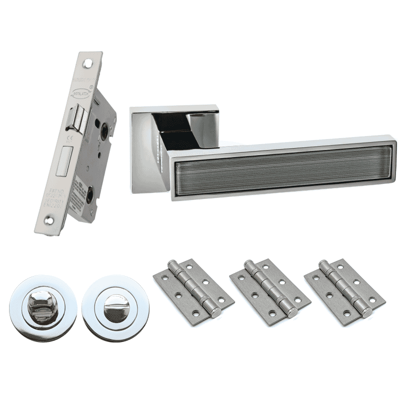 Stylish Grey & Chrome Plated Oro Oro Handle Pack