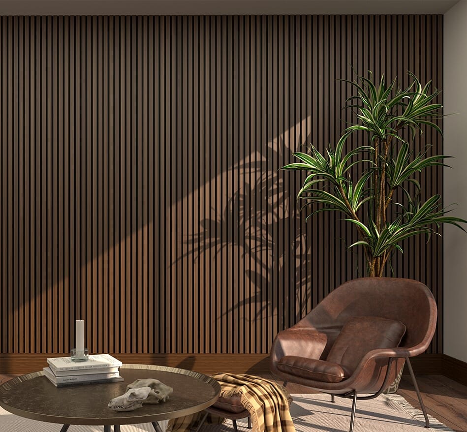 Immerse Walnut Acoustic Wall Panelling