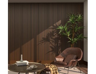 Immerse Walnut Acoustic Wall Panelling