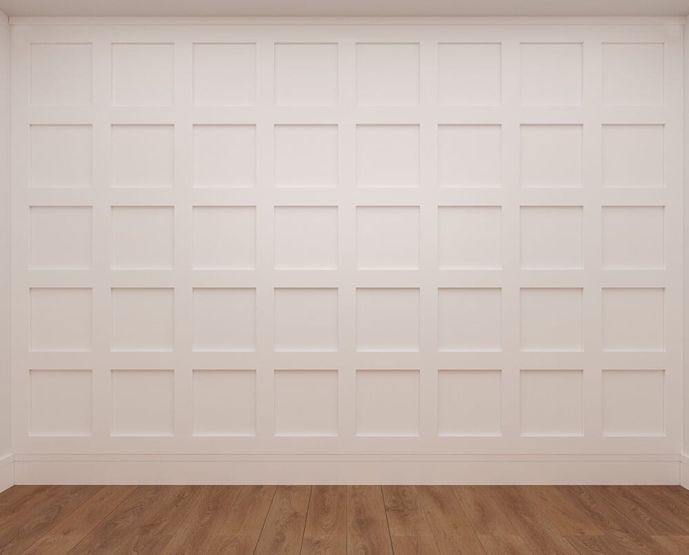 Shaker White Primed Wall Panelling Pack