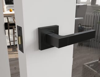 Repton Matt Black Fire Door Handle Pack