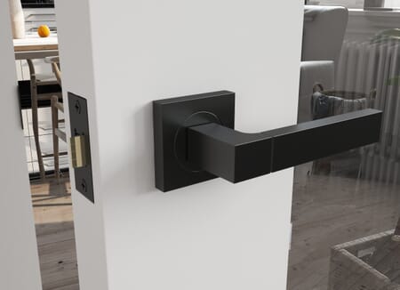 Repton Matt Black Fire Door Handle Pack