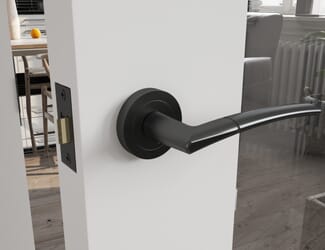 Morley Matt Black Fire Door Handle Pack