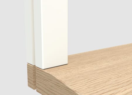 White Primed External Door Frame with Hardwood Cill