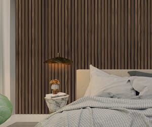 Immerse Walnut PLUS Acoustic Wall Panelling
