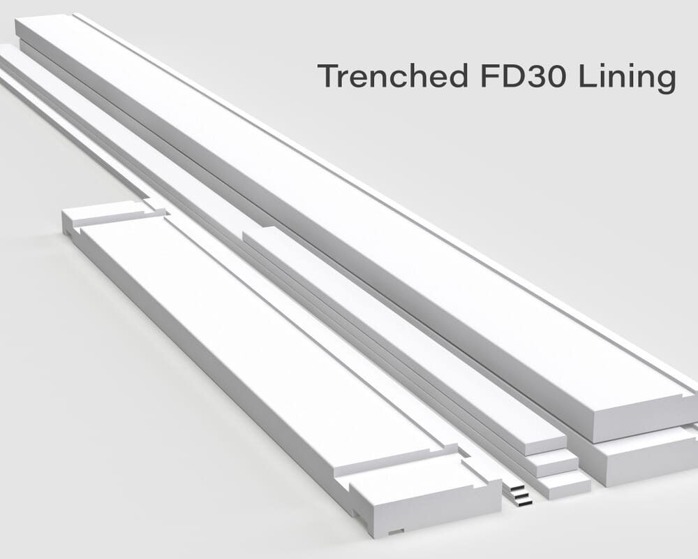 133x32mm - Untrenched To Suit Any FD30 Fire Door