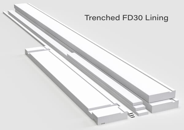 95x32mm - Trenched for 1981x762x44mm / 1981x838x44mm FD30 Fire Door
