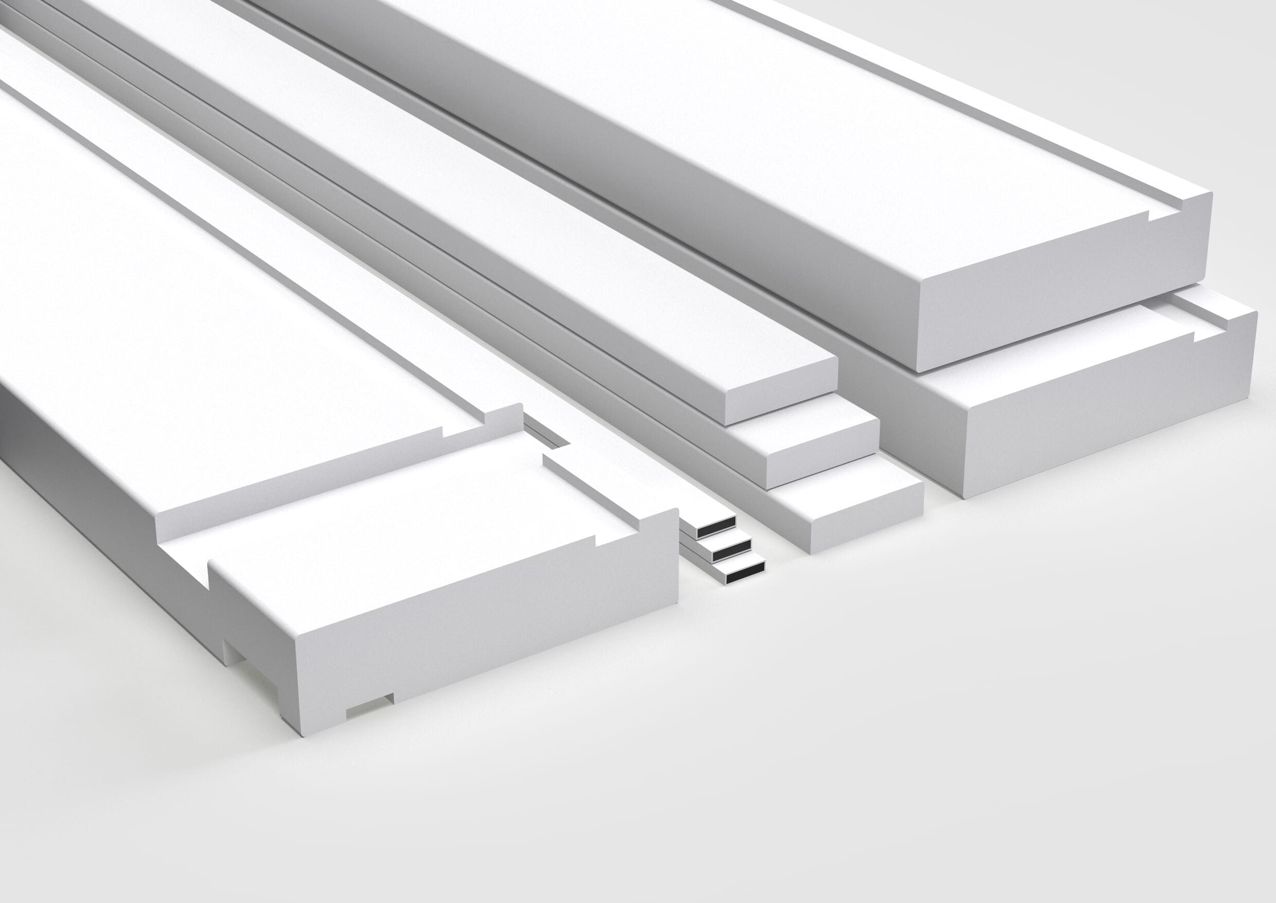 Trenched White Primed Fire Door Lining with Intumescent Strips