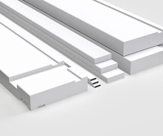 Trenched White Primed Fire Door Lining with Intumescent Strips