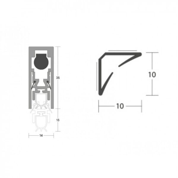 Acoustic Seal Kit for Internal Doors with Width 736mm to 835mm