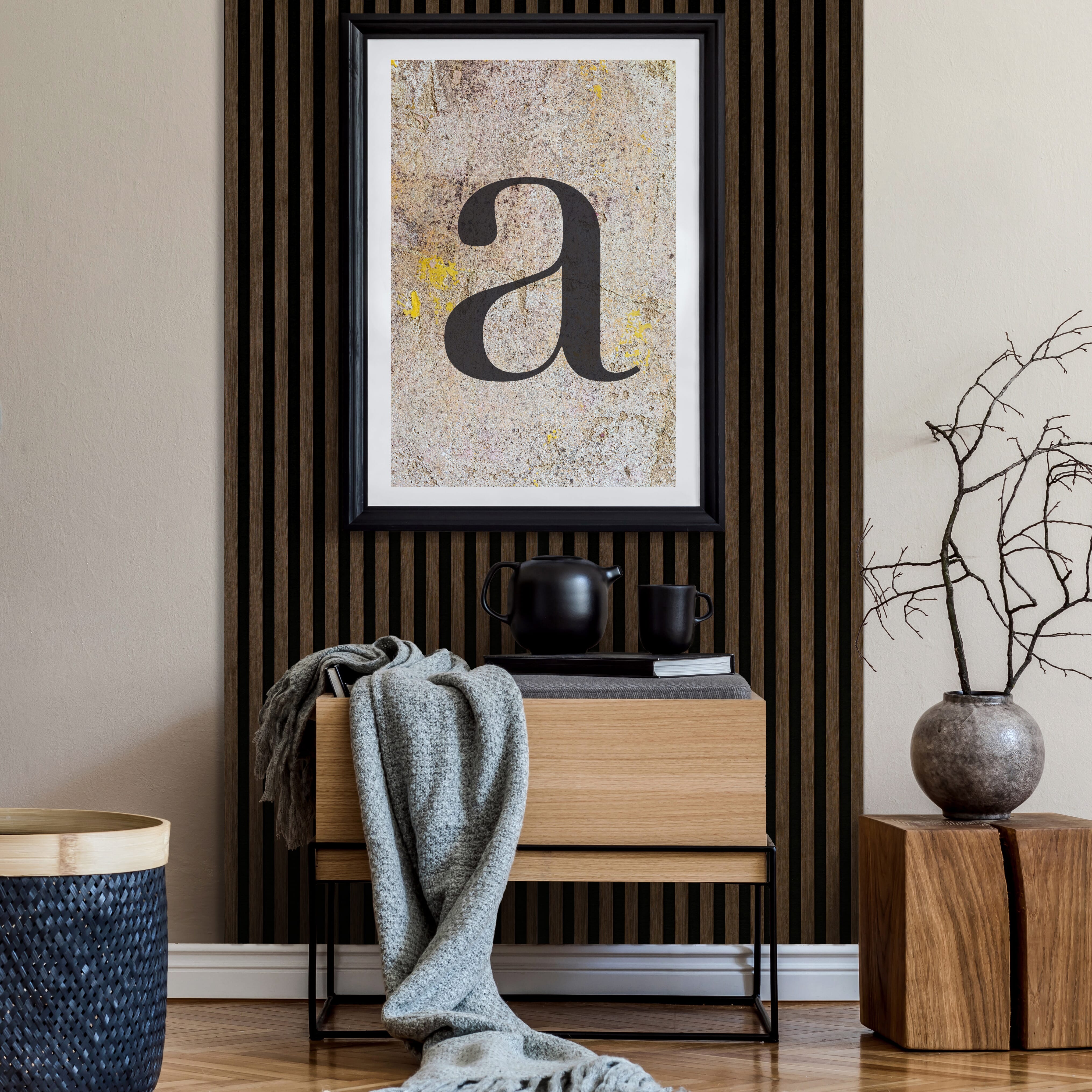 Walnut Laminate Acoustic Wall Panelling by JB Kind – 210x110x21mm Sample Panel