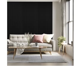 Black Laminate Acoustic Wall Panelling by JB Kind