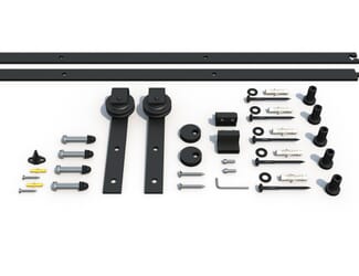 Matt Black Internal Sliding Barn Door Hardware Kit