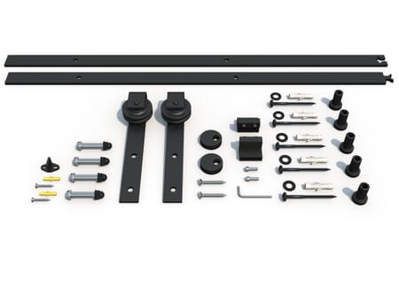 Matt Black Internal Sliding Barn Door Hardware Kit