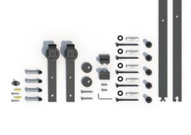Matt Black Internal Sliding Barn Door Hardware Kit