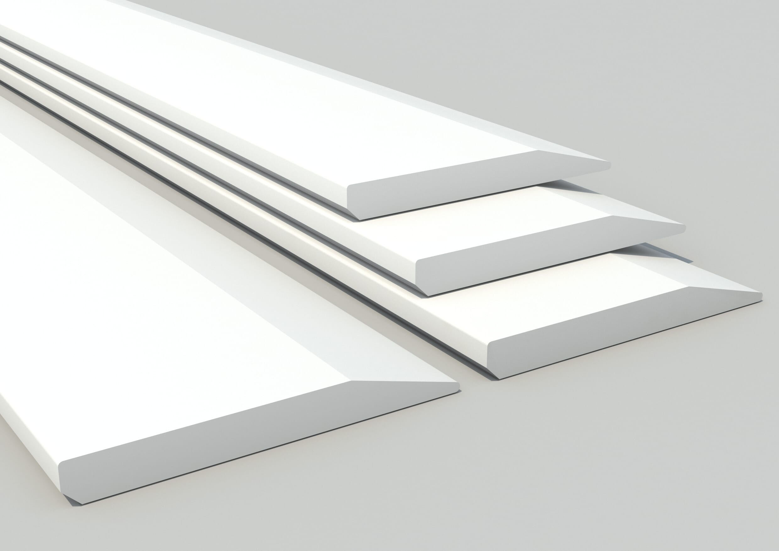 White Primed Chamfered Skirting - 4 x 3.6m Lengths (145mm x 16mm)