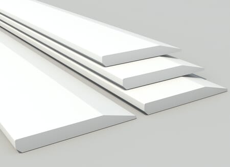 White Primed Chamfered Skirting Pack