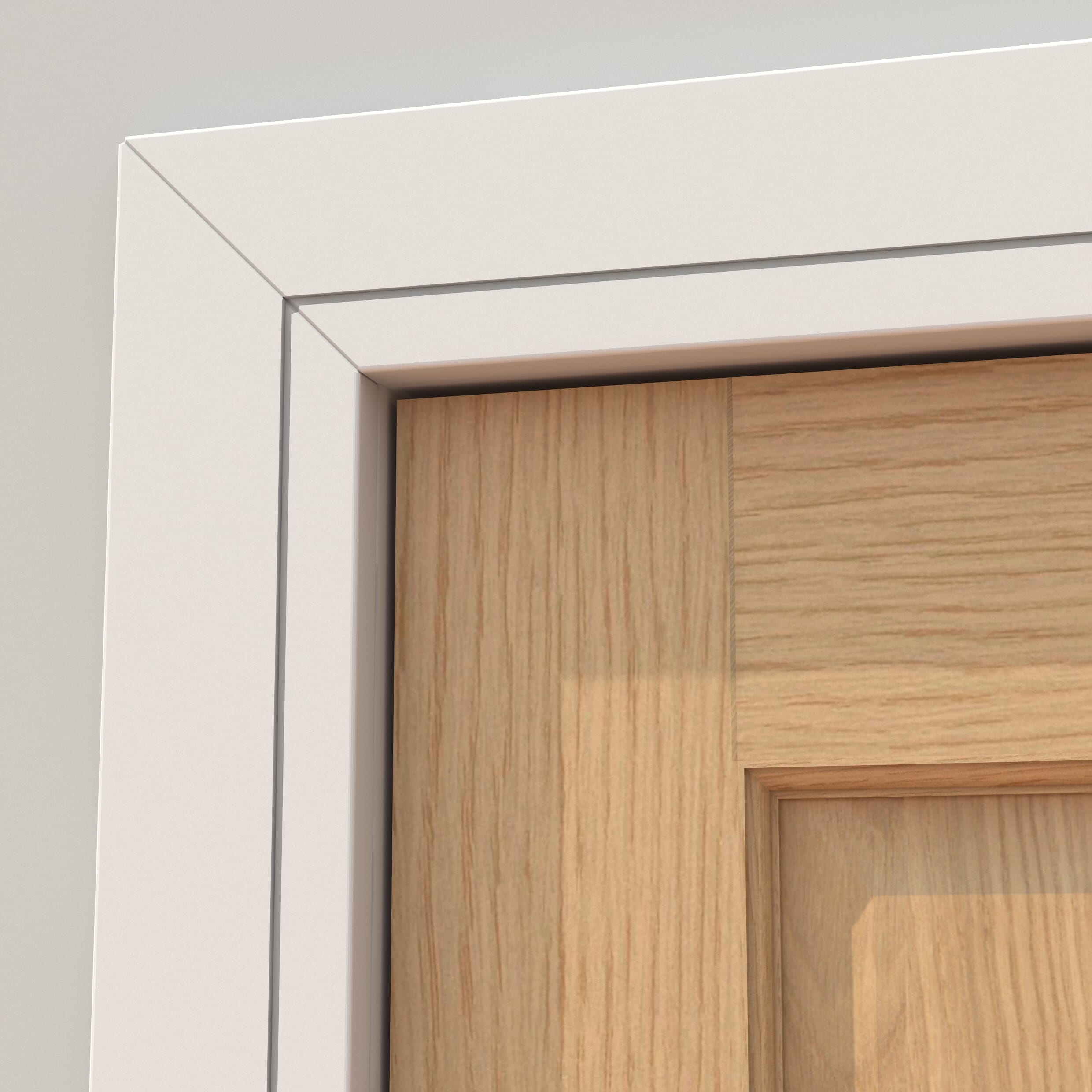Grooved White Primed Architrave - 1 Set Covers Both Sides (80mm x 16mm)