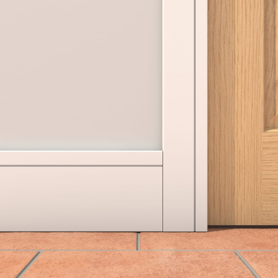White Primed Grooved Skirting Pack