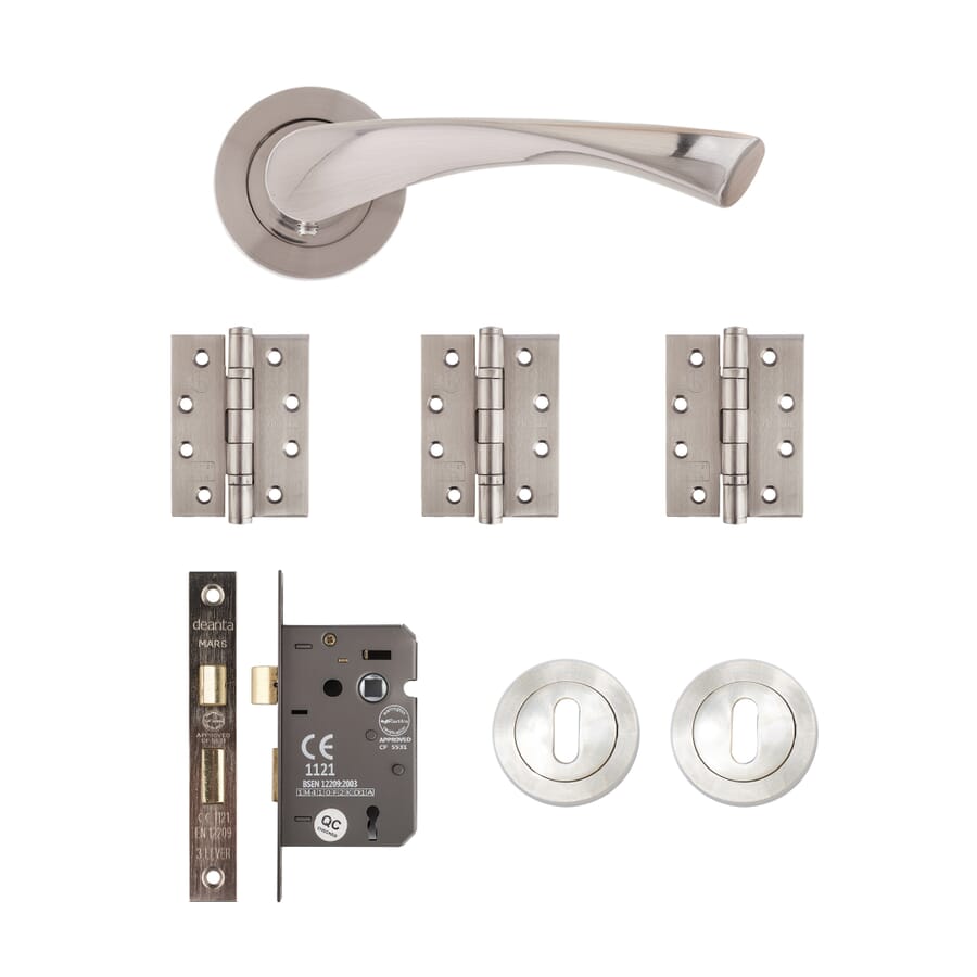 Fortuna Satin Nickel Handle Pack