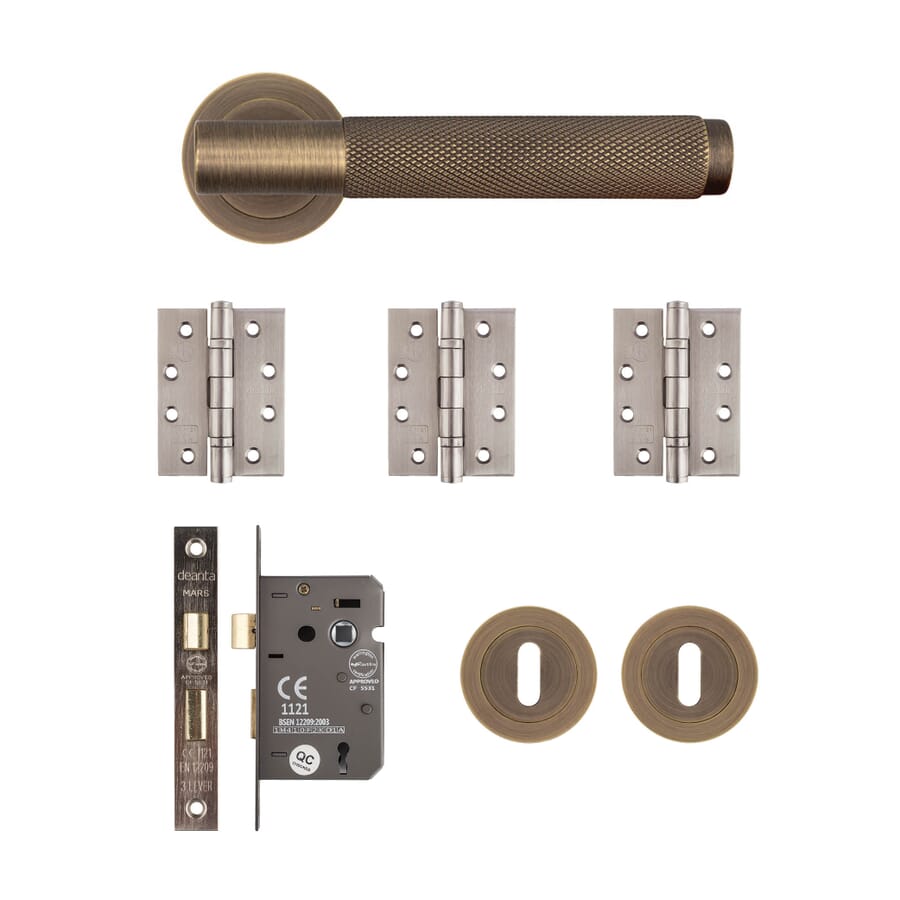 Sparta Matt Antique Brass Handle Pack