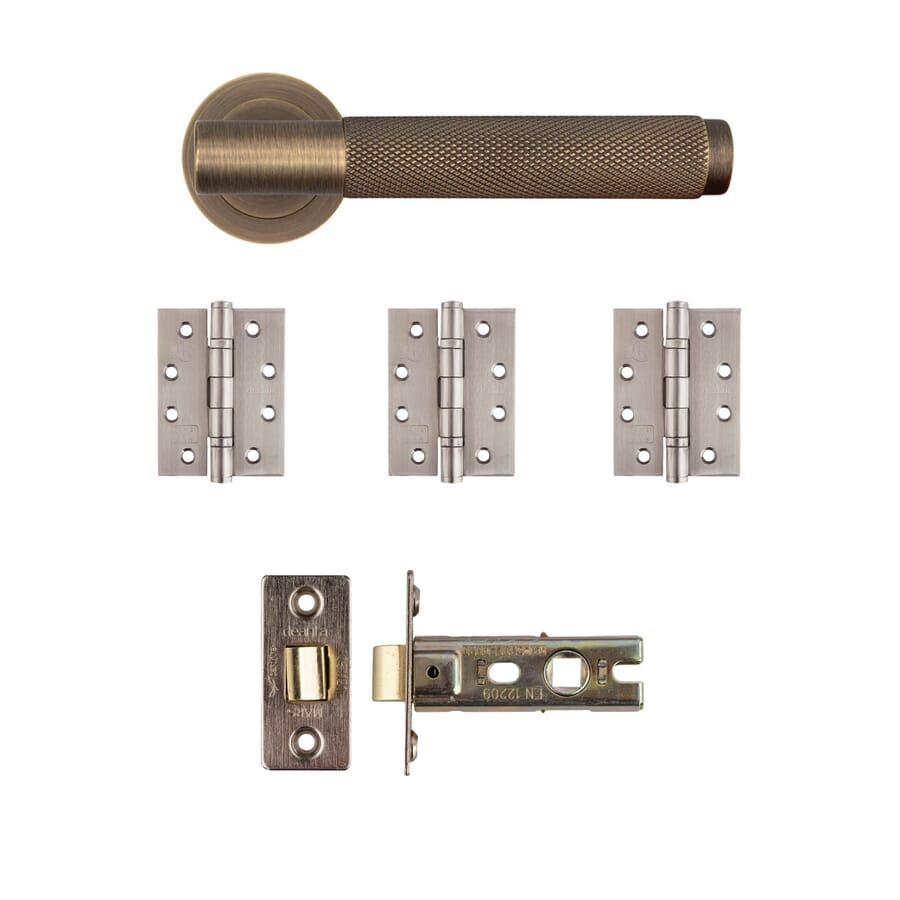 Sparta Matt Antique Brass Handle Pack