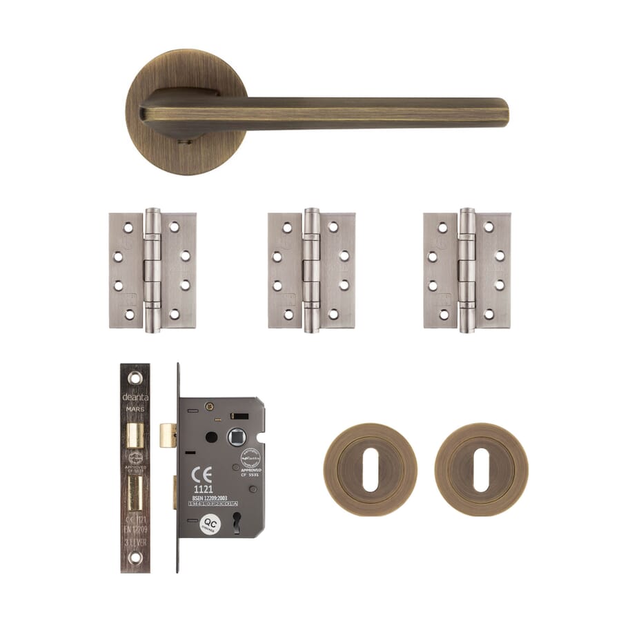 Ithaca Antique Brass Handle Pack