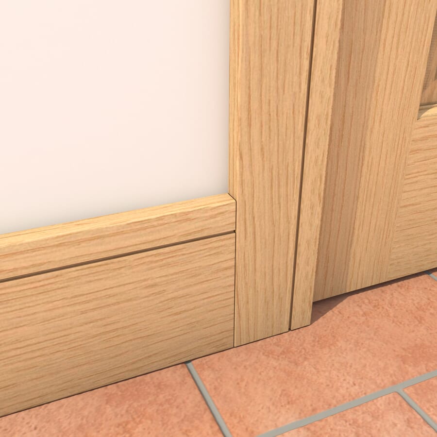 Oak Grooved Skirting Pack