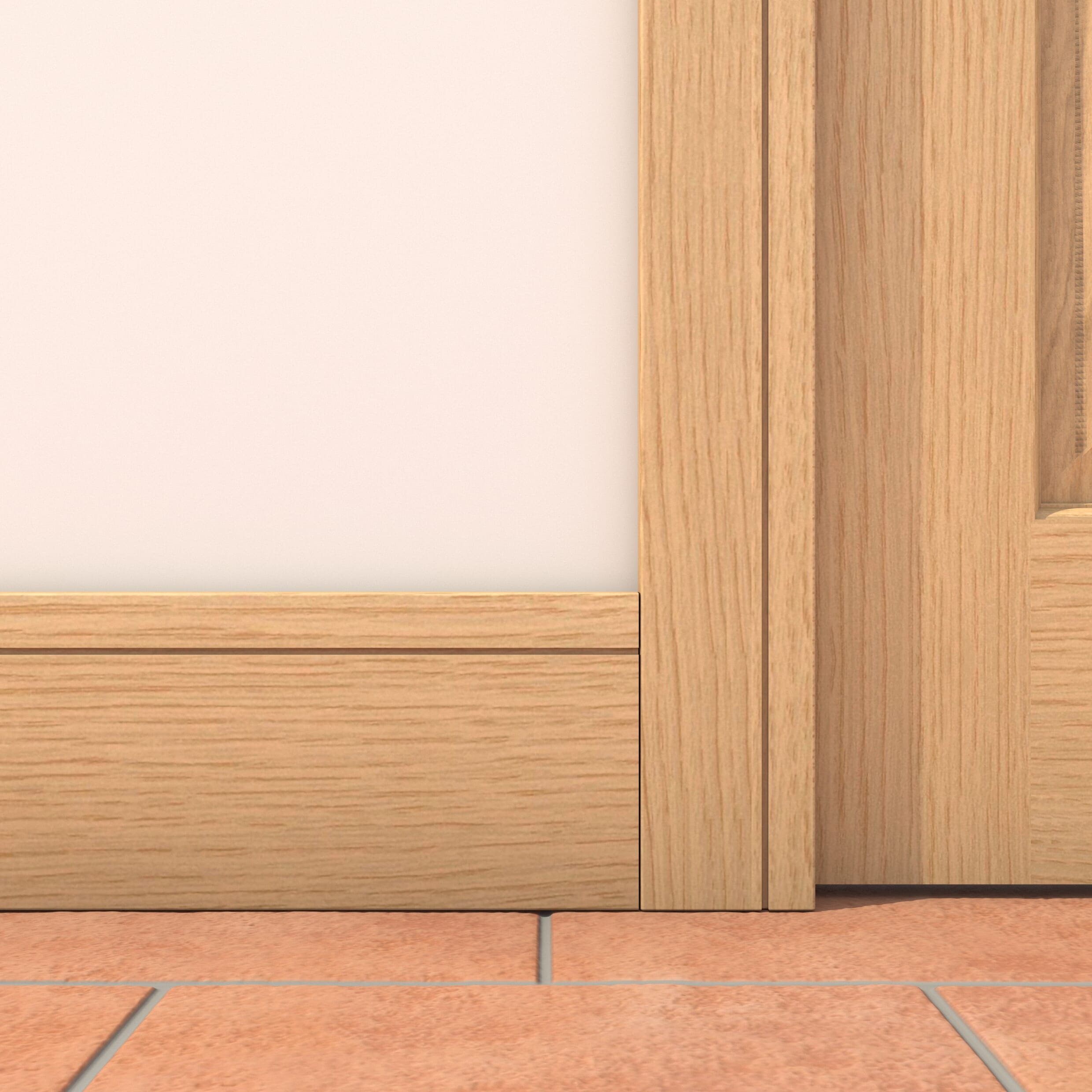 Oak Grooved Skirting Pack