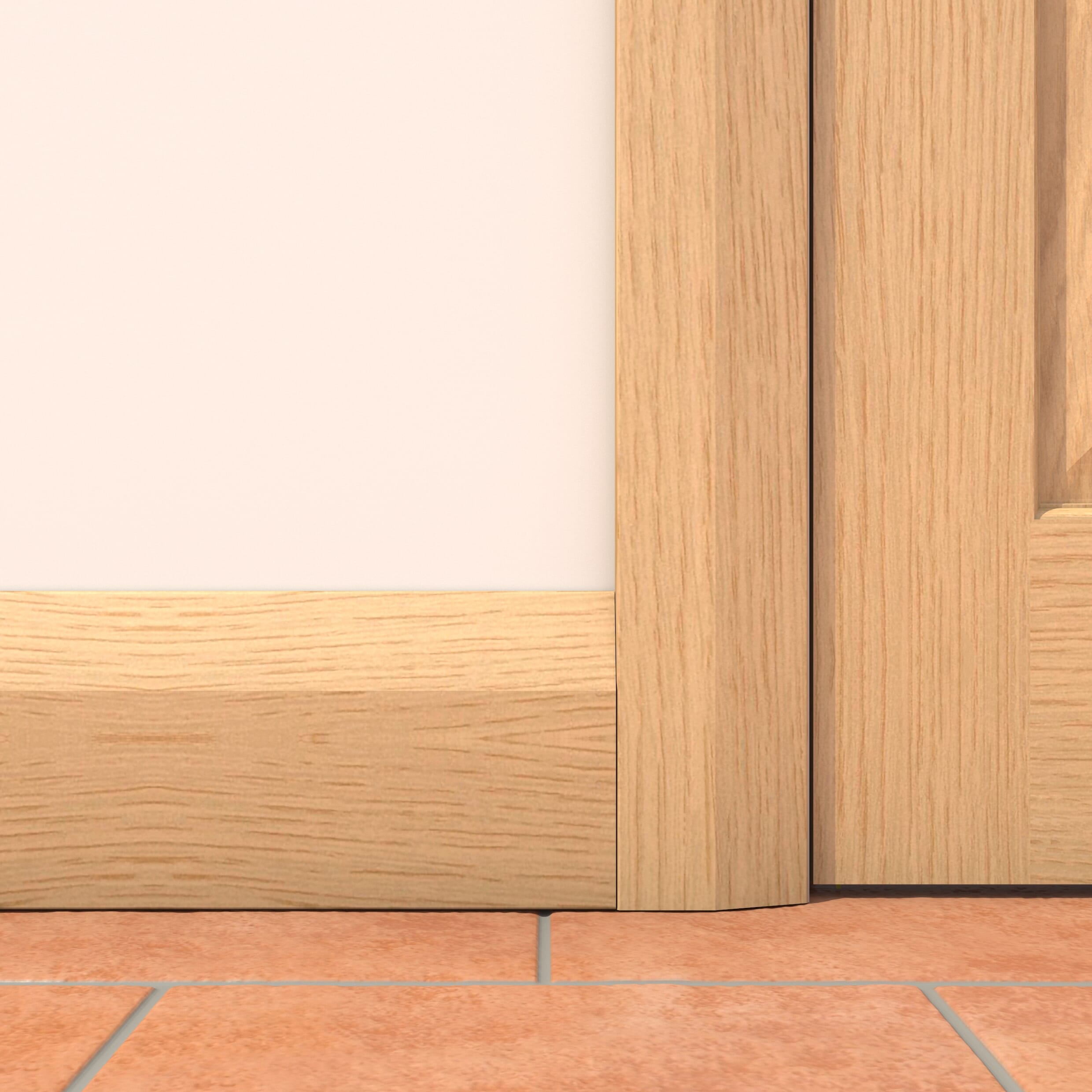 Oak Chamfered Skirting Pack