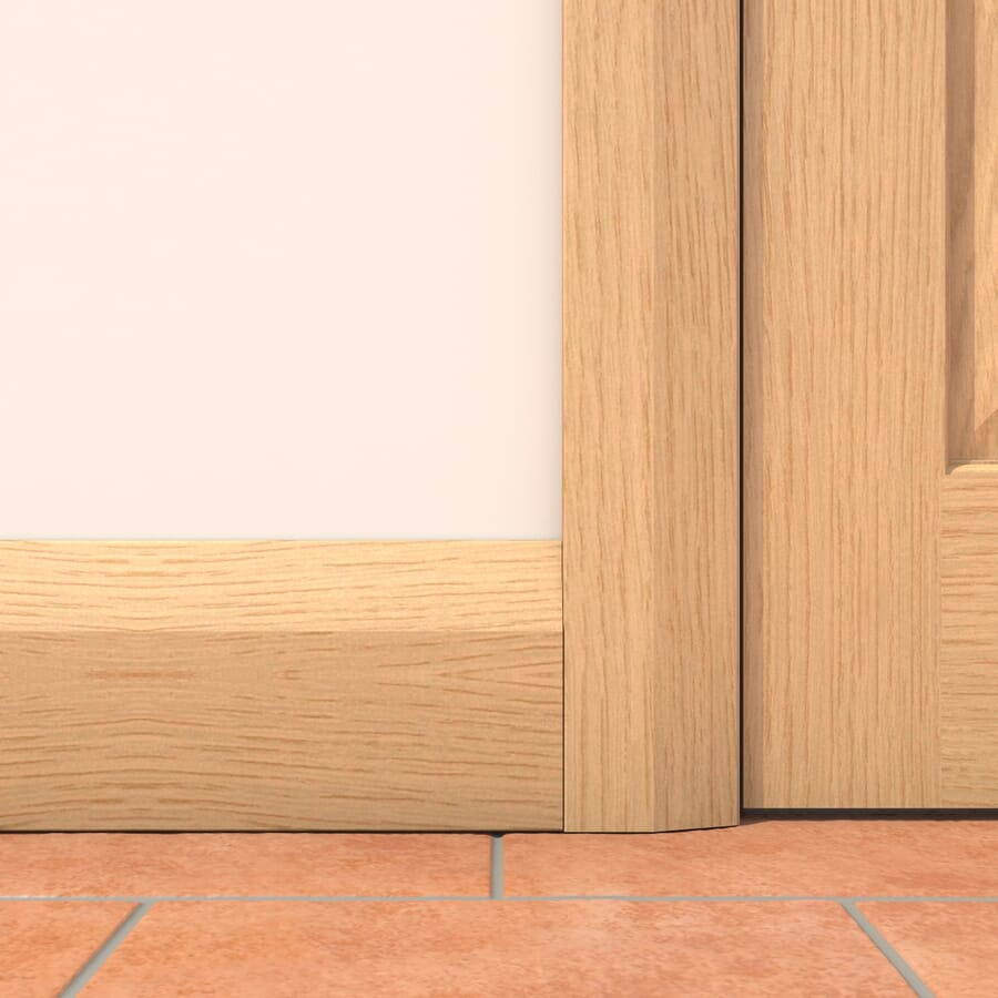 Oak Chamfered Skirting Pack